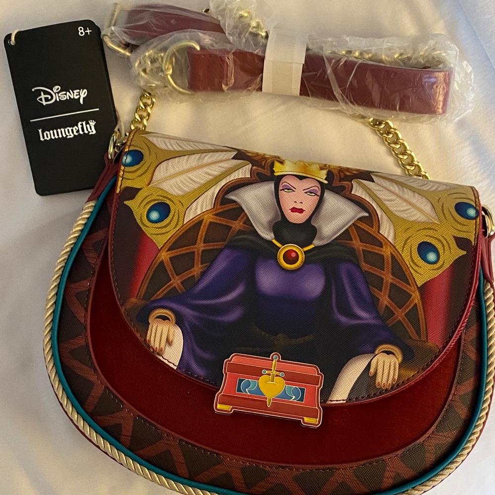 Loungefly Evil Queen Crossbody Bag - Red and Purple